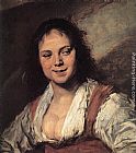 Frans Hals Canvas Paintings - Gypsy Girl
